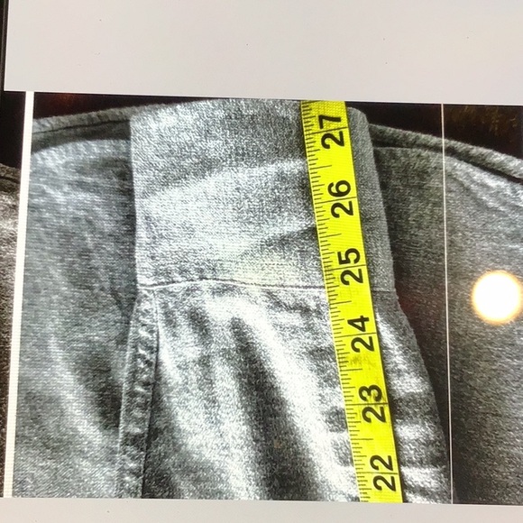 Untuckit Sherwood grey flannel button down cotton shirt men’s size Large Tall - Picture 6 of 7